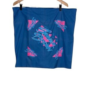 Vintage Sawyer Brown Square Blue Pink Tour Collectible Bandana